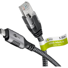 goobay LAN Adapter Ethernet Cable USB-C 3.2 Gen2 Male to RJ-45 Male