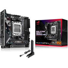 ASUS ROG Strix B850-I Gaming WiFi AMD AM5 B850 Mini-ITX mITX Motherboard 10+2+1 Levels, DDR5, 2.5G LAN, WiFi 7, 2X M.2, PCIe® 5.0 x16, USB 20Gbps Type-C®, AI Overclocking, AI Networking II, Aura Sync