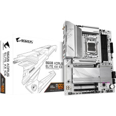 GIGABYTE B650 AORUS ELITE AX ICE Motherboard - Supports AMD Ryzen 9000 CPUs, 12+2+2 Phase Digital VRM, up to 8000MHz DDR5 (OC), 1xPCIe 5.0 + 2xPCIe 4.0 M.2, Wi-Fi 6E, 2.5GbE LAN, USB 3.2 Gen 2x2