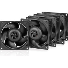 ARCTIC S8038-7K Server Fan 80 x 80 x 38 mm 500-7000 rpm PWM Regulated 4-Pin Connection 12 V DC Black Pack of 4