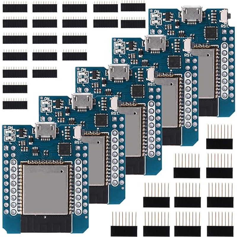 Pakuotė 5 mini ESP32 USB C ESP32 Wroom NodeMCU WiFi Bluetooth modulis Plėtros plokštė CH9102F lustas Suderinama su Arduino IDE