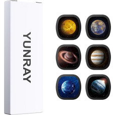 YUNRAY Galaxy Projector Screen Set, 6 Ultra HD Slides for Realistic Starry Sky and Fog Projections, Compatible with Galaxy Projector Pro & Model (SKE-TKQ01 & BL-DQY02)