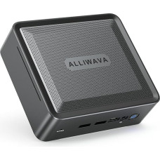 ALLIWAVA AMD Ryzen 5 5600H (6C/12T, iki 4,2 GHz), H56 mini stalinis kompiuteris 