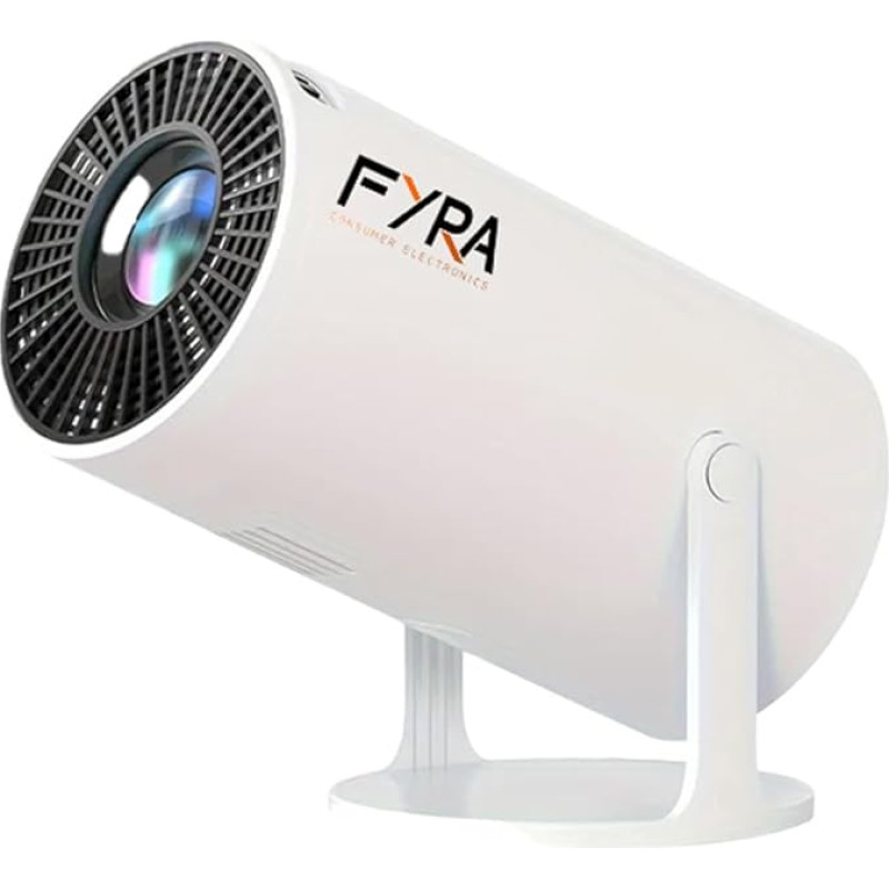 FYRA nešiojamasis mini projektorius 4K nešiojamasis su reguliuojamu ekranu HDMI Android 11.0 Bluetooth V5.0 WiFi 5G 1000 liumenų vaizdo įrašas, suderinamas su mobiliuoju telefonu Smart Connection, skirtas žiūrėti