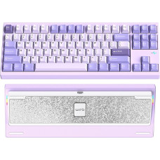 WOBKEY Crush 80 Reboot CNC Aluminium 5-Second Quick Release, Triple Connection Modes, Mechanical Keyboard with Superior Acoustics (Pro Purple)