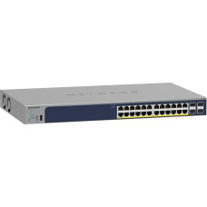 NETGEAR 28-Port PoE Gigabit Ethernet Smart Switch (GS728TP): Managed, Optional Insight Cloud Management, 24 PoE+ at 190W, 4 1G SFP, Desktop or Rack Mount