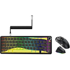 ATTACK SHARK X65 Pro HE magnetinė klaviatūra su 60 % Hall efekto ir X11 belaidė žaidimų pelė, RGB 