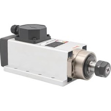 2,2 kW ER20 quadratischer luftgekühlter Spindelmotor, Keramikkugellager, 0,01 mm Präzision, 24000 U/min, mit Montageflansch(plieniniai guoliai, 110v)