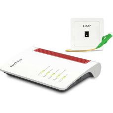 AVM Fritz!Box 5530 Fiber Edition International | Mesh Master | Wi-Fi 6 | 2400 Mbit/s (5 GHz) + 600 Mbit/s (2.4 GHz) | 2.5 Gigabit LAN | 4 x Gigabit LAN | 2 x USB 3.0 | AON + GPON