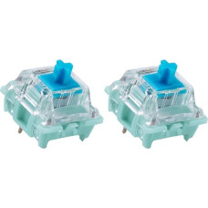 Zjmehty Kutethy X Gateron Jade serijos dvipakopės spyruoklinės mechaninės klaviatūros jungiklis Blue V3 Pro, 3 kontaktų 60gf Clicky/RGB/LED iš anksto suteptas jungiklis (Blue V3 Pro, 72 vnt.)