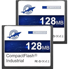 Dogfish 2 Pack 128MB Compact Flash Memory Card High Performance Industrial CF Type I Card FAT16 for Industrial Equipment and Vintage Digital Cameras
