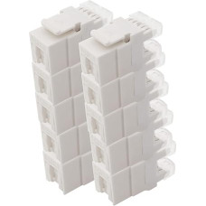 1aTTack.de Cat.6 Keystone insulation displacement connector to RJ45 socket AWG 23 to AWG 26 dust protection compatible with Cat5 Cat6 Cat7 Cat8 white 10 pieces