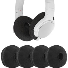 Geekria 2 Pairs Knitted Headphone Ear Pads, Washable and Stretchable, Hygienic Ear Cup Protectors for On-Ear Headset Ear Pads, Sweat Cover for Warmth and Comfort (S/Black)