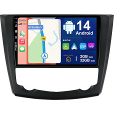 BXLIYER Android 14 Car Radio for Renault Kadjar (2015-2019) - Reversing Camera Free - 2G + 32G - IPS 9 Inch 2 DIN - DAB Steering Wheel Control WiFi Carplay Android Car Bluetooth DSP