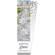 Ursus Stella Apart Classic 16140000 Christmas Star 110 g Approx. 7 x 30 cm 33 Sheets Coloured Front with Pearl Effect Foil Finish in Silver Includes Folding Instructions