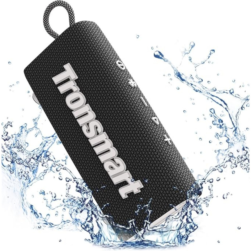 Tronsmart Music Box Bluetooth Speaker Small, IPX7 Waterproof Bluetooth Box, Wireless Speaker Soundbox, 20 Hours Playtime, Stereo Portable Speaker Boxes, Bluetooth 5.3 for Outdoor, Black