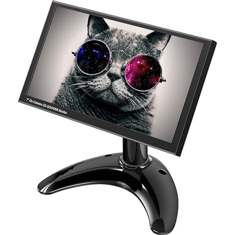 MT-VIKI HDMI & SDI Input and Loop Out with 7 Inch Monitor Camera Field Monitor 1080@60Hz HDMI 1.4 3G SDI 1800 cd/㎡