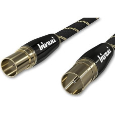 bivani Elite Series Antenna Cable 2 m Premium Coaxial M/F Coaxial Cable TV Cable TV Radio DVB-T DVB-T2 DVB-C DVB-S DVB-S2 DAB Full HD UltraHD UHD HDTV TV TV Elite Series 2 m