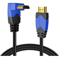 TNP Right Angle 270 Degree HDMI Cable - High Speed HDMI Cable Supports Ultra HD 4K 2160p Full HD 1080p Quad HD 1440p Arc 3D Ethernet for Video Gaming Xbox PS4 PS3 & Apple TV HDTV Projector