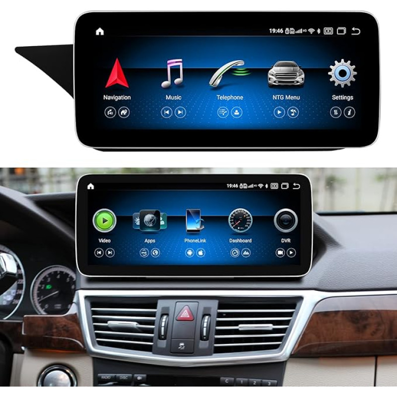 Koason 10.25 Inch Android 13 Screen Display Monitor Multimedia Navigation System Car Radio Wireless Carplay for Mercedes Benz E Class W212 S212 (AMG) 2009-2014 NTG4.0 NTG4.5