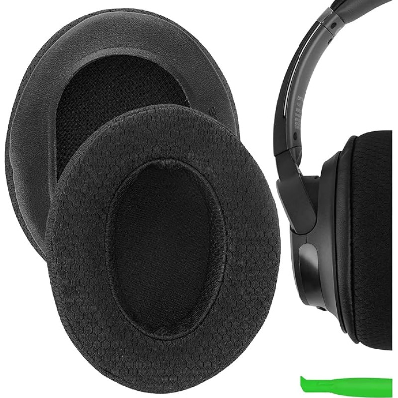 Geekria Comfort Replacement Mesh Ear Pads for Sony WH-CH700N, WH-CH710N Headphones, Ear Pads, Headset Ear Pads, Repair Parts (Black)