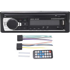 Bewinner 4.1 Inch Single DIN Car Radio, USB 2.0 Car Radio, AI Voice Control, LED Display, BT 4.0 Hands-Free Kit