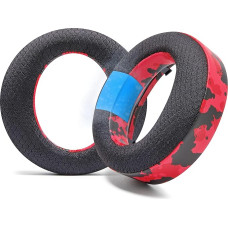 WC Freeze PS5 V2 - Cooling Gel Ear Pads Compatible with Sony PS5 Pulse 3D Headphones by Wicked Cushions | Larger Ear Opening, Thickness, Comfort and Soundproofing for Epic Gaming | Red Camo