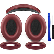 SOULWIT Ear Pads + Headband Headband Headband + Silicone Ear Pads Protective Cover Covers, Replacement Accessory Kit for Bose QuietComfort 15 (QC15)/QuietComfort 2 (QC 2) Over-Ear Headphones