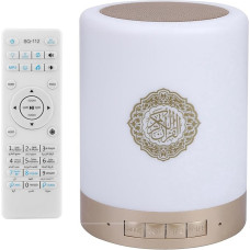 Quran Lamp, Quran Radio Player Speaker, Portable 8GMP3 Touch LED Lamp, Wireless Remote Control, Bluetooth, Quran Speaker with 16 Languages