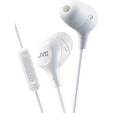 JVC HA-FX38M-W-E In-Ear-Kopfhörer mit 1-Tasten-Fernbedienung und Mikrofon weiß