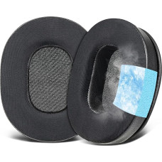 SOULWIT Replacement Ear Pads for Sony MDR NC8/MDRNC8 Headphones, Ear Pads Cushion with Ice Silk Fabric, High Density Foam