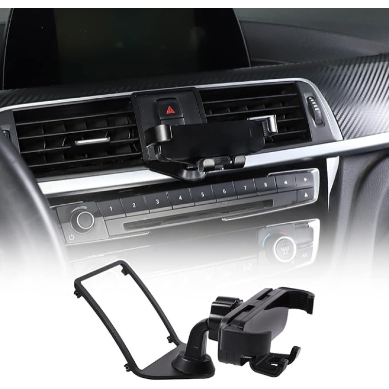 Phone Holder Compatible with BMW 1 2 3 4 Series GT F30 F32 F33 F34 F36 2013-2019 Center Console Air Vent Claw Style Phone Holder Stand Aluminum Alloy