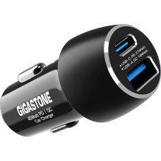 Gigastone 45 W Allume Cigare Charger Voiture USB, 2 Ports 6A Chargeur Voiture 27 W PD 3.0 USB C et 18 W QC 3.0 USB A Charge Rapide for iPhone 15/14/13/12/11, AirPods, iPad, Galaxy S23/S22/S21, Note