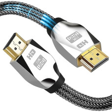 Reagle HDMI 2.1 Cable - 8K@60Hz, 4K@120Hz, 48Gbps, eARC, DolbyVision, HDR10, VRR, FreeSync, G-Sync, Nylon Braid, Gold-Plated Connectors, Compatible with PS5, Xbox Series X/S, LG OLED, RTX 30xx (3m)