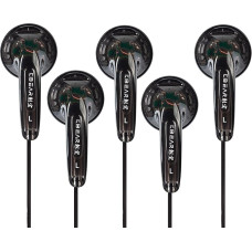 5 Pairs KBEAR Stellar Wired IEM Earbuds, In-Ear Monitor Headphones with 3.5mm Plug HiFi Stereo Sound, Headphones Noise Cancelling (Clear/Black, No Microphone)