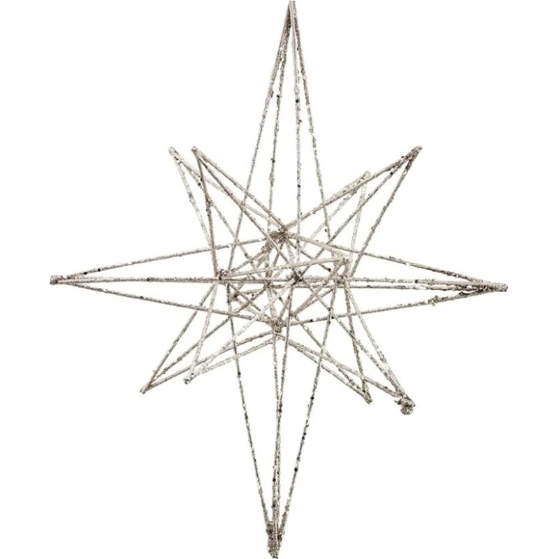 House Doctor, Ornament, star, champagne, metal, length: 21 cm, height: 35 cm