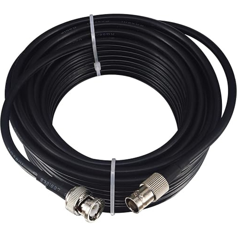 Boobrie 10m BNC Coaxial Cable Male Female RG58/U Extension Cable BNC Male to BNC Female 50ohm BNC Male BNC Female HD Video Cable for CCTV Broadcast Video Security Camera SDI Cable