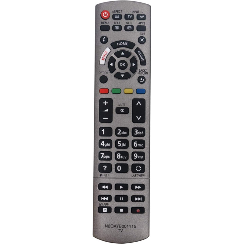 VINABTY N2QAYB001115 Replacement Remote Control for PANASONIC TX-40EX610E TX-40EX613E TX-40EX700B TX-40EX700E TX-40EX703E TX-40EX730E TX-40EXF687 TX-40EXM715 TX-40EXM715 TX-40 EXM715EXMTX-40EXM715