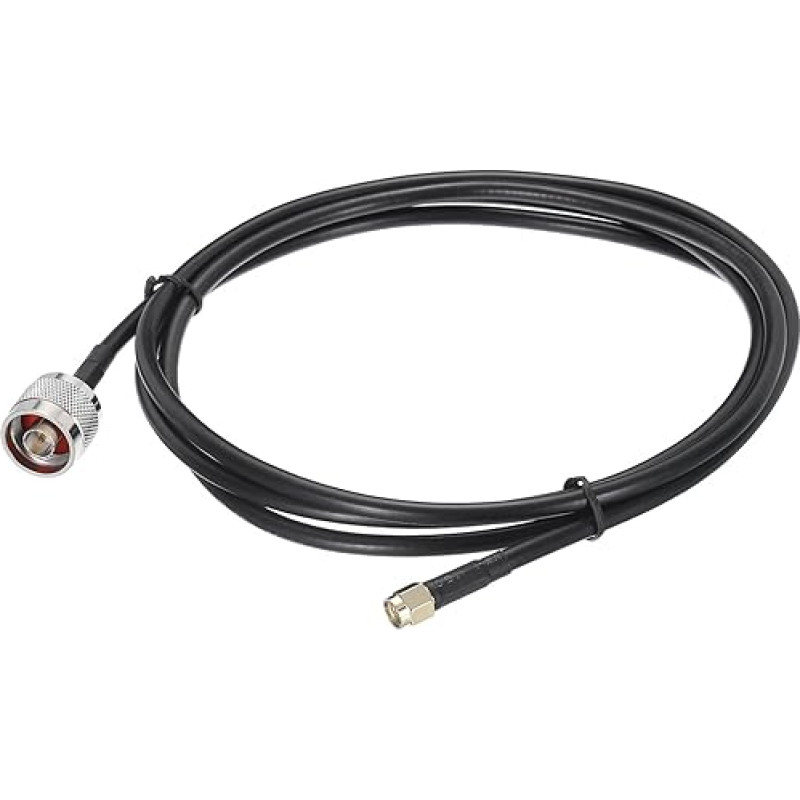 sourcing map 1.5m Black 240 Type N Male to SMA Male Low Loss Coaxial Cable 1.5m