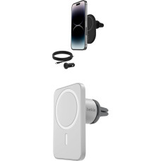 Belkin Magnetic Wireless Car Charger & Mount Bundle for iPhone 14/13/12 Series