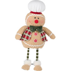 Arti Casa Christmas Decoration Indoor Gingerbread - Decorative Christmas Plush Toy - Window Decoration 44 cm - Winter Decoration - Beige