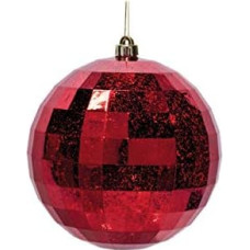 EUROCINSA Ref.27242 Ball Pendant Faceted (Pet) Antique Red 20 cm Diameter 2 Pieces 20 cm