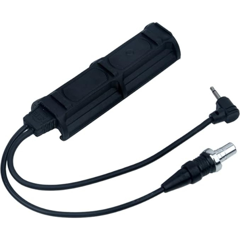 QIRUIMY Tactical Remote Control Dual Switch (2 Plug) Control for M300 M600 Series Scout Light and PEQ DBAL Series