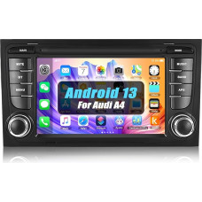 [1+32G] SIXWIN Android 13 Car Radio for Audi A4 B6 S4 RS4 Radio with Navi, 7 Inch Screen Touch Display Car Radio with Bluetooth RDS FM Navigation GPS WiFi USB SWC