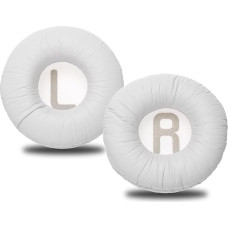 ECSiNG 1 Pair of Ear Pads Compatible with JBL T500BT T450BT TUNE600BTNC Headphones Protein Leather Foam Replacement Soft Comfortable Ear Pads White