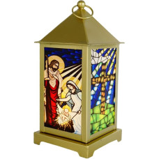 abc HOME Lantern with Nativity Scene Christmas LED Battery Operated