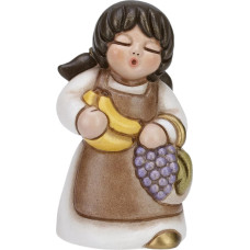 THUN® - Woman with Fruits - White Version - Classic Nativity Figures - Ceramic - I Classics