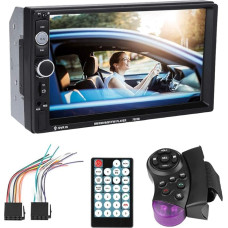 Double Din Car Stereo 7 Inch HD Touch Screen MP5 Player Car Radio with Rear View Camera Compatible with Most Smartphones