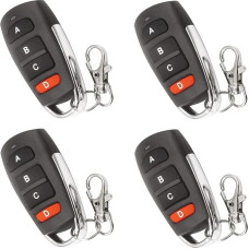 4 Pack 433MHz Garage Door Opener Key Fob with Remote Control Universal Clone Remote Duplicator Keychain for Car Garage Gate Garage Garage