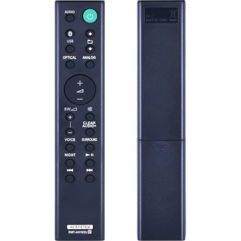 TCNOUMT RMT-AH103U Soundbar Remote Control Replacement for Sony SoundBar HT-CT80 SA-CT80 HTCT80 SACT80 SS-WCT80 SSWCT80 RMTAH103U Remote Control